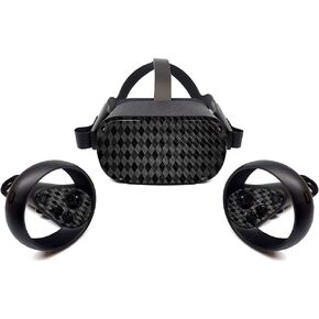 MightySkins Carbon Fiber Skin for Oculus Quest - Lit 2 | Protective, Durable Textured Carbon Fiber Finish | Easy to Apply, Remove, and Change Styles | Made in The USA (CF-OCQU-Lit 2)