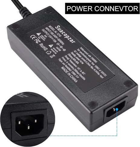 محول طاقة DC12V 10A، محولات تيار متردد 120 وات 100-240 فولت إلى تيار مستمر 12 فولت، محول إمداد الطاقة تيار متردد إلى محول تيار مستمر مع طرف 5.5 × 2.5 مم و5.5 × 2.1 مم، مصدر طاقة تحويل 12 فولت in Kuwait