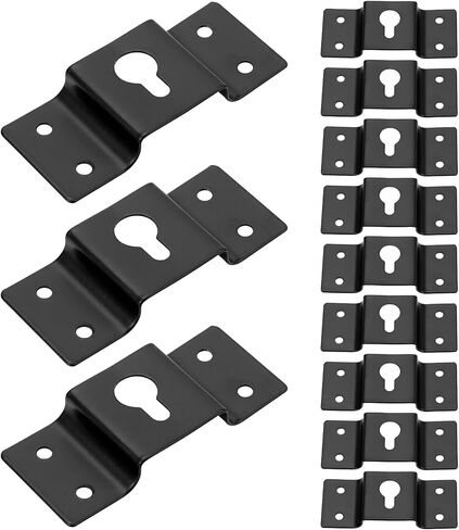 12PCS Hanging Speaker Bracket Wall Mount Iron Hook Hanger Plate Connector for Surround Sound Box Audio Speaker with Mounting Screws (2.8×1.18 Inch) in Kuwait