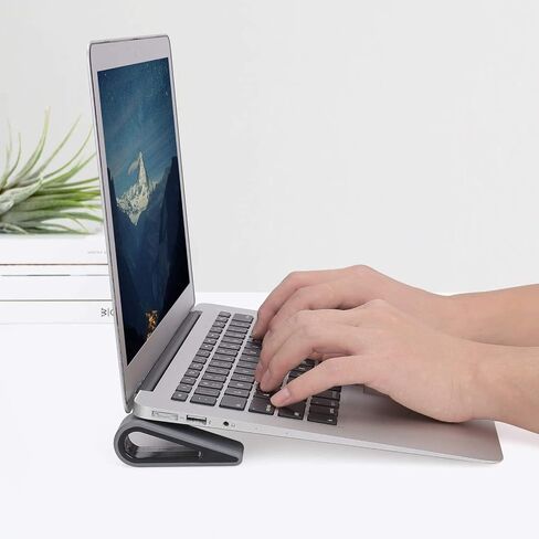 MOSISO 4 Pack Laptop Stands, Portable Lightweight Non-Slip Silicone Desk Riser Flatform Kickstand Holder Compact Hollow Design Elevation for All Notebook, Keyboard, Tablet, Gray in Saudi Arabia