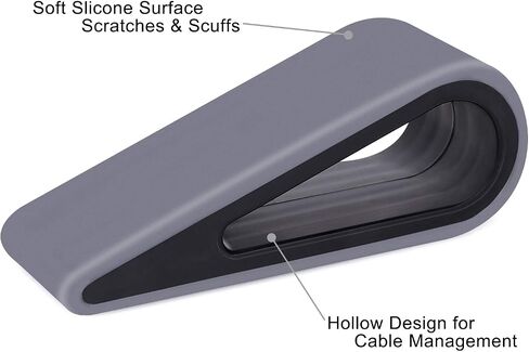 MOSISO 4 Pack Laptop Stands, Portable Lightweight Non-Slip Silicone Desk Riser Flatform Kickstand Holder Compact Hollow Design Elevation for All Notebook, Keyboard, Tablet, Gray in Saudi Arabia