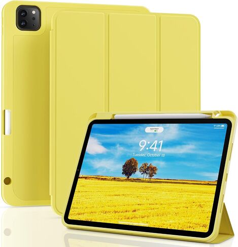 حافظة ZOVEEK iPad Pro مقاس 11 بوصة الجيل الرابع/الثالث/الثاني/الأول (2022/2021/2020/2018) مع حامل قلم رصاص، غطاء ذكي مغناطيسي مع حامل، يدعم شحن قلم الرصاص من الجيل الثاني، الاستيقاظ/النوم التلقائي (وردي وردي) in Kuwait
