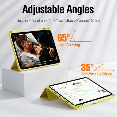 حافظة ZOVEEK iPad Pro مقاس 11 بوصة الجيل الرابع/الثالث/الثاني/الأول (2022/2021/2020/2018) مع حامل قلم رصاص، غطاء ذكي مغناطيسي مع حامل، يدعم شحن قلم الرصاص من الجيل الثاني، الاستيقاظ/النوم التلقائي (وردي وردي) in Kuwait
