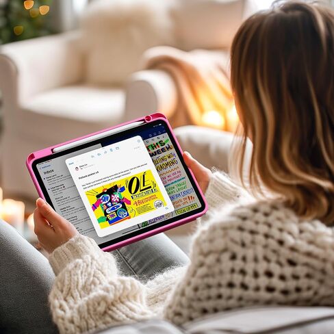 حافظة ZOVEEK iPad Pro مقاس 11 بوصة الجيل الرابع/الثالث/الثاني/الأول (2022/2021/2020/2018) مع حامل قلم رصاص، غطاء ذكي مغناطيسي مع حامل، يدعم شحن قلم الرصاص من الجيل الثاني، الاستيقاظ/النوم التلقائي (وردي وردي) in Kuwait