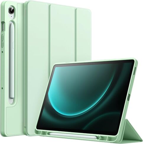 JETech Case for Samsung Galaxy Tab S9 FE 10.9-Inch with S Pen Holder, Soft TPU Tri-Fold Stand Protective Tablet Cover, Support S Pen Charging, Auto Wake/Sleep (Light Purple) in Saudi Arabia