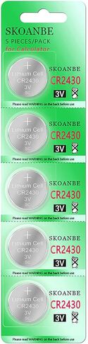 SKOANBE 5Pack CR2430 2430 ECR2430 3V Lithium Coin Battery in Kuwait