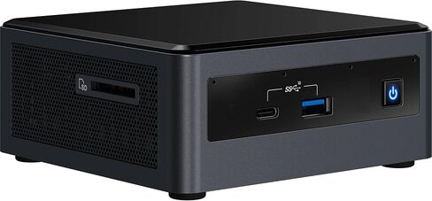 انتل NUC 10 NUC10i7FNHN كمبيوتر مكتبي صغير للمنزل والعمل باللون الأسود i7-10710U سداسي النواة، ذاكرة وصول عشوائي 4 جيجابايت، محرك أقراص ثابتة 500 جيجابايت (2.5)، رسومات مدمجة، واي فاي، بلوتوث، 1xHDMI، بطاقة SD، ويندوز 10 هوم (متجدد) in Kuwait