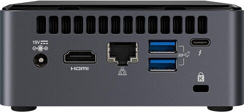 انتل NUC 10 NUC10i7FNHN كمبيوتر مكتبي صغير للمنزل والعمل باللون الأسود i7-10710U سداسي النواة، ذاكرة وصول عشوائي 4 جيجابايت، محرك أقراص ثابتة 500 جيجابايت (2.5)، رسومات مدمجة، واي فاي، بلوتوث، 1xHDMI، بطاقة SD، ويندوز 10 هوم (متجدد) in Kuwait
