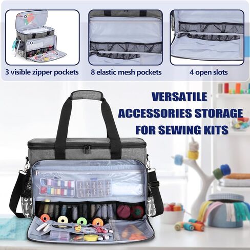 Yarwo Upgraded Rolling Sewing Machine Carrying Case with Detachable Board in Saudi Arabia