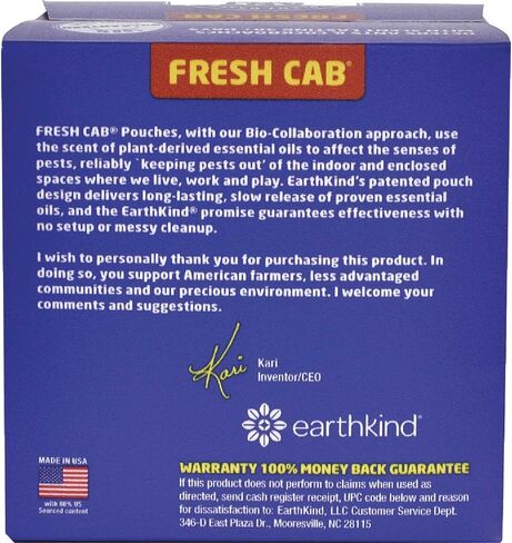 رادع النمل والصراصير الطازج - مكافحة الآفات النباتية الداخلية - آمن للأطفال والحيوانات الأليفة عند استخدامه حسب التوجيهات - مصنوع من زيت النعناع العطري - عبوة من 4 قطع in Kuwait