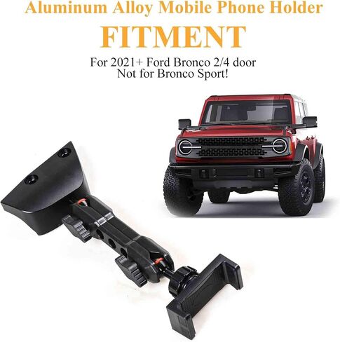 for Bronco Dash Phone Holder, Phone Mount for Ford Bronco 2021 2022 2023 2024 2/4 Door Accessories,360°Adjustable Phone Mount Interior Accessories in Saudi Arabia