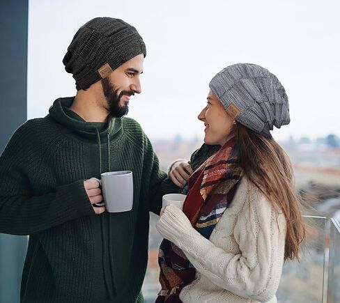Senker Fashion Slouchy Beanie for Men Women, Oversized Winter Beanies Hats Warm Thick Stocking Caps for Gifts Outdoor in Kuwait