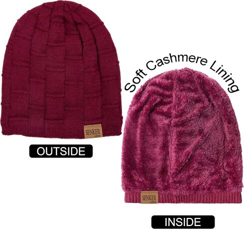 Senker Fashion Slouchy Beanie for Men Women, Oversized Winter Beanies Hats Warm Thick Stocking Caps for Gifts Outdoor in Kuwait