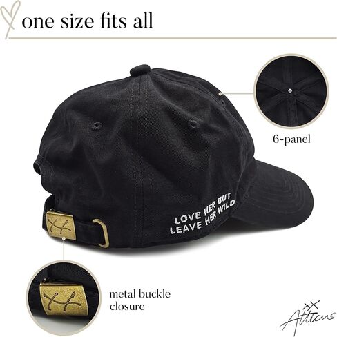 Hat, Embroidered Brushed Cotton Women’s Baseball Hat Unisex Fit, Adjustable One Size in Saudi Arabia