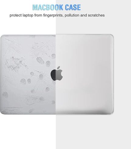 حافظة EooCoo متوافقة مع جهاز MacBook Pro 13 بوصة M2 2024 2023 2022-2016 إصدار M1 A2338 A2289 A2251 A2159 A1989 A1706 A1708 حافظة صلبة واقية مع غطاء لوحة مفاتيح، واقي شاشة، شفاف كريستالي in Saudi Arabia