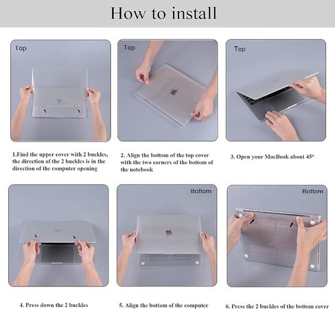 حافظة EooCoo متوافقة مع جهاز MacBook Pro 13 بوصة M2 2024 2023 2022-2016 إصدار M1 A2338 A2289 A2251 A2159 A1989 A1706 A1708 حافظة صلبة واقية مع غطاء لوحة مفاتيح، واقي شاشة، شفاف كريستالي in Saudi Arabia