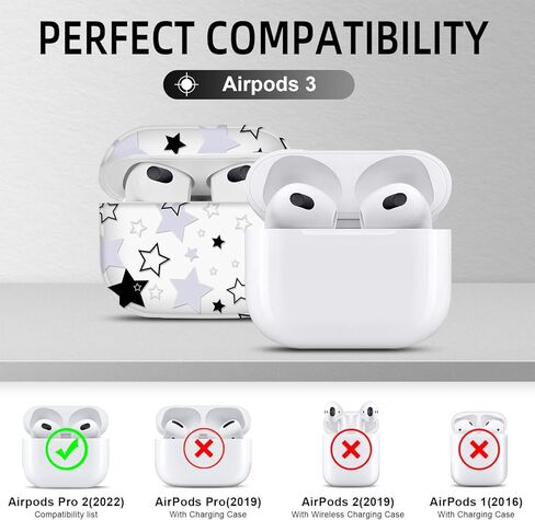 Youtec لحافظة Airpods الجيل الثالث، غطاء رائع لا تلمسني مع حبل قصير عيون كبيرة كرتونية لطيفة لحافظة Airpods الجيل الثالث، غطاء ناعم مقاوم للصدمات للنساء والرجال - أبيض in Kuwait