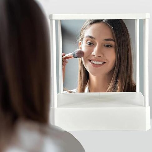 True Mirror, Non Reversing Mirror, Inverted Mirror, Standing Cosmetic Stand Mirror for Makeup, Hair Styling, Grooming, Facial Correction in Saudi Arabia