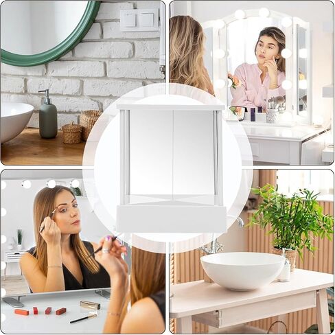 True Mirror, Non Reversing Mirror, Inverted Mirror, Standing Cosmetic Stand Mirror for Makeup, Hair Styling, Grooming, Facial Correction in Saudi Arabia