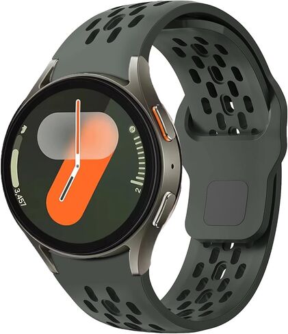 أشرطة قابلة للتنفس لساعة Samsung Galaxy Watch 7/6/5/4/FE Band 40mm 44mm/Galaxy Watch 6 Classic 47mm 43mm/Watch 4 Classic 46mm 42mm/Watch 5 pro 45mm، حزام رياضي من السيليكون بديل Correa للرجال/النساء in Kuwait
