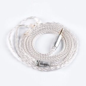 HIFIHEAR Replacement Cable,16 Core Silver Plated Detachable Earphone Cable,Stereo Headphone Cable C PIN Audio Contact Replacement Cable for ZSN ZSN Pro AS16 A10 CA4 C12 Series(C-PIN, 3.5MM)