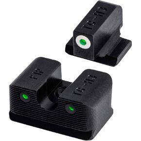 TRUGLO Tritium Pro Handgun Night Sights with Daylight White Dots Night Tritium Dots & White Focus Lock Front Ring Durable Compact Night Sights Compatible with FN Handguns