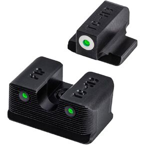 TRUGLO Tritium Pro Handgun Night Sights with Daylight White Dots Night Tritium Dots & White Focus Lock Front Ring Durable Compact Night Sights Compatible with FN Handguns