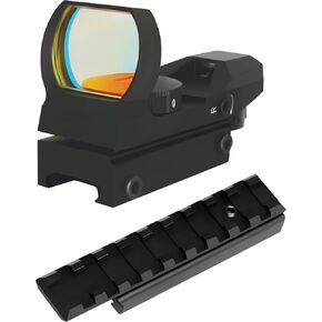 GOTICAL 9 Slots Low Profile 3/8" Dovetail to 7/8" Weaver Picatinny Rail Adapter with Red Green Dot Sight Fits Marlin Model 795 40 61 Mossberg 702