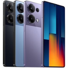 Xiaomi Poco M6 Pro 4G LTE GSM (256GB + 8GB) 64MP Triple Camera 6.67" Octa Core (Tmobile Mint Tello Global) Unlocked + (Bundle Fast Car Charger) (Black Global ROM)