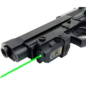 Infilight Green Laser Sight, Compact Green Laser Dot Sight Scope Adjustable Low Profile Picatinny Rail 0.07 Inches Mount Laser Sight with Rechargeable Battery Pistols & Handguns (L101G Green Laser)