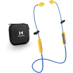 MIPEACE Bluetooth Work Earplugs Headphone,Wireless in-Ear Noise Isolating Earbuds,29dB Noise Reduction Headphone with Control,19+ Hours Battery for Lawn Mowing Safety Industrial Construction(Black)