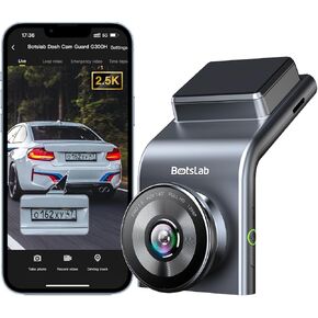 2.5K Front Dash Cam, 170° Wide Angle Car Camera Front, Color Night Vision, Built in WiFi GPS, 24/7 Parking Mode, WDR, Emergency and Loop Recording(No SD Card)