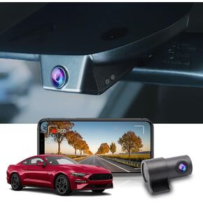 Fitcamx 4K Dash Cam Suitable for Ford Mustang 2014-2023 Ecoboost V6 GT Premium Bullitt Mach 1 (HD2-0141), OEM Look, UHD 2160P Video, WiFi & APP, G-Sensor, Loop Recording, Plug&Play, 64GB Card