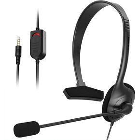 USB Headset with Microphone Single-Sided Computer Headphone Lightweight Call Center Headset for PC/Laptop/Computer Abs, Black