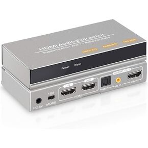 HDMI Audio Extractor 4K، 7.1 CH HDMI 2.0 محول مقسم بصري Toslink SPDIF + 3.5 ملم مع 7.1 ذرات RCA صوت ستيريو يدعم 18 جيجابت في الثانية HDR متوافق مع Xbox X/S/PS5/PS4/PC/Blu-ray Player in Kuwait