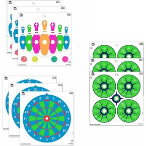 Allen Company EZ Aim® Fun Triggering More Fun Paper Shooting Targets, 12" W x 12" H, 3-Pack, Multi