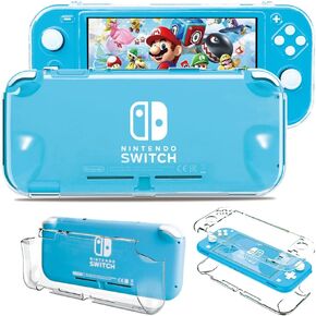 Protective Case for Nintendo Switch Lite, Hard Case for Nintendo Switch Lite Case Clear Front and Back Cover Design for Switch Lite Skin Shell Switch Lite Accessories for Girls Boys, Transparent