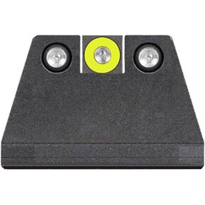 Night Fision Suppressor Height Tritium Night Sight Set for Sig P320/P365 - Yellow Front Ring, Black Rear Rings