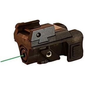 HiLight P3G Green Laser Beam for Compact Pistol, Shockproof Compatible Portable, Military Grade Aluminum Ultra Low Profile Green Dot Sight for Glock Pistol Handgun Rifle, Class IIIA <5mW