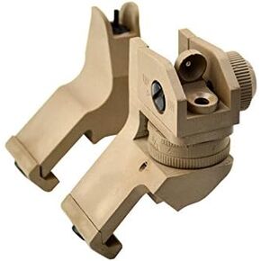 Sniper 45 Degree Canted, Offset, Backup Iron Sight, Combo Front and Rear Polymer Sight in Tan