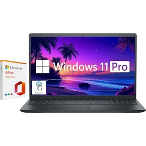 Dell ‎Inspiron Touchscreen Laptop, ‎15.6" Portable Business & Student Laptop Computer, Windows 11 Pro Laptop 16GB RAM 1TB SSD, Intel Core i5-1155G7 Processor, Microsoft Office Lifetime License, Black