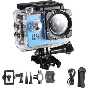 DV Sports Camera, 7 Colors Waterproof Outdoor Cycling Sports Mini DV Action Camera Camcorder (Blue)