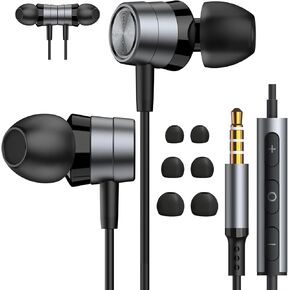 ENVEL Wired Earbuds in Ear Headphones with Microphone, HiFi Stereo Noise Isolation Wired Earphones, Lightweight, 3.5mm Tangle-Free Cord, Compatible with Apple iPhone, iPad, Samsung, MP3 and More