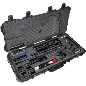 Case Club Case fits SCAR17S Rifle in Pre-Cut Waterproof Case with Accessory Box and Silica Gel to Help Prevent Gun Rust (Gen 2)