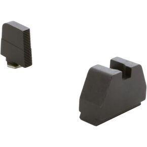 AMERIGLO 7XL Tall Black Serrated .450" Front, Flat Black .554" Rear, Compatible with Glock 7XL Height Set.