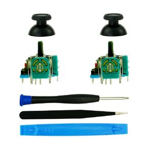 CTHTBZ 2PCS 3D Analog Joystick Replacement for PS5 Controller, Repair Kit Rocker Module Sensor Thumb Sticks Joysticks for Playstation 5 Controller, Tools Included
