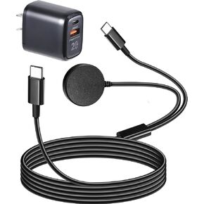 for Samsung Galaxy Watch Charger Fast Charging 2 in1 Samsung Watch Charger,USB C Wireless Charger Dock Compatible with Samsung Galaxy S24 Ultra/S23/S22/Flip 5/Z Fold 6/Fold 5 Galaxy Watch 7/6/5/4