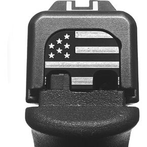 Milspin Slide Back Plate Compatible with Glock Gen 1-5 | American Flag | Veteran Made in USA I CNC Milled (Large Flag, Models G43 G43x G48)