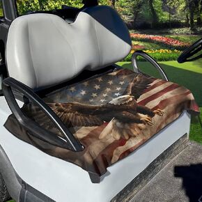 Golf Cart Seat Covers, Golf Cart Seat Blanket Towel, Travel Sports Golf Cart Seat Cover for 2-Person Seats Club Car, Golf Cart Accessories