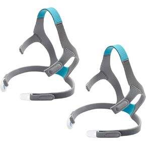 2Packs F20 Headgear Compatible with ResMed AirFit/AirTouch F20(Standard) N10 Full Face Mask, Soft Comfortable Replacement Head Strap with 4 Clips